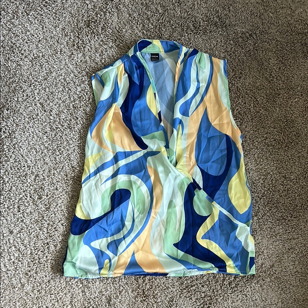 SHEIN Multicolor Abstract Tank Top